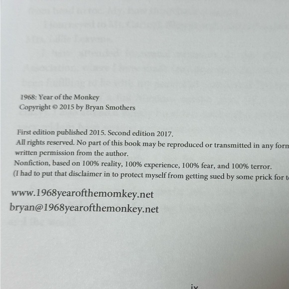 1968 Year Of The Monkey Paperback Book By Bryan Smothers Vietnam Military View - Picture 4 of 5